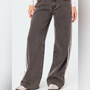 EDIKTED LOW RISE BOW BAGGY JEANS SZ LG